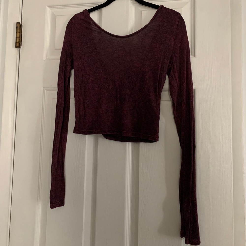 Extra Long Sleeve, Maroon/Purple Layering Top